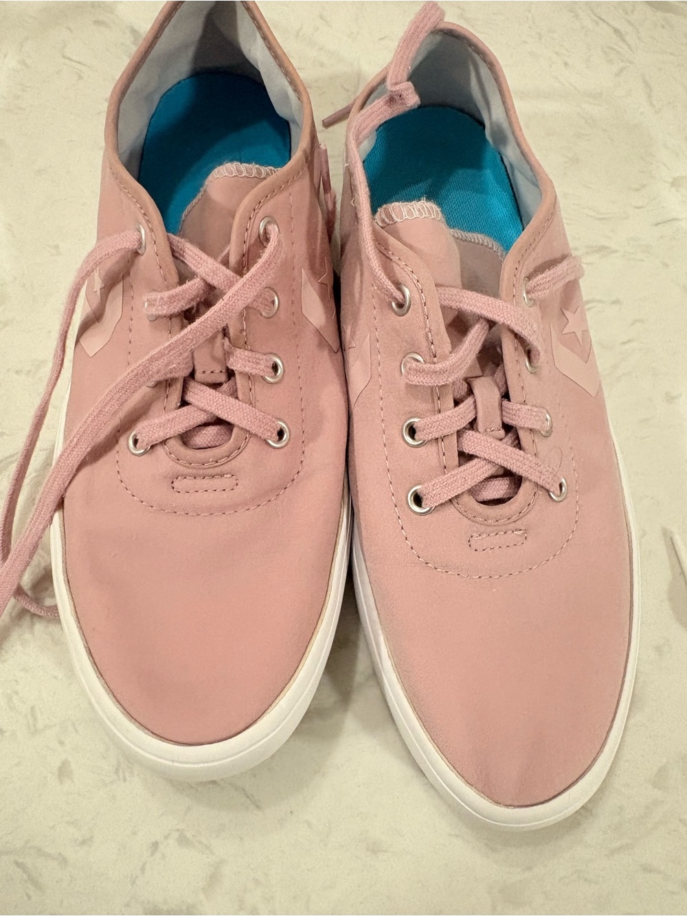 Converse Pink Canvas Low-Top Sneakers with White Sole